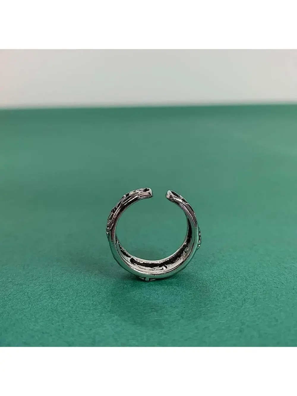 Gothic cross grunge biker ring. Unisex